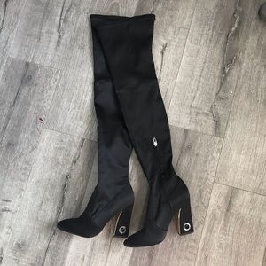 Dolce Vita satin over the knee boots